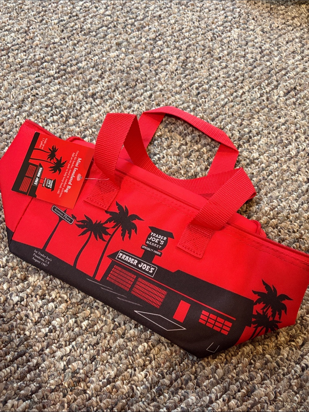 Trader Joe’s mini red insulated cooler bag
